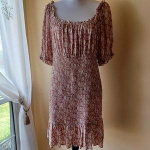 NWT Lily Rose Women's Floral Smocked Dress Size XXL Ruffle On or Off Shoulder
